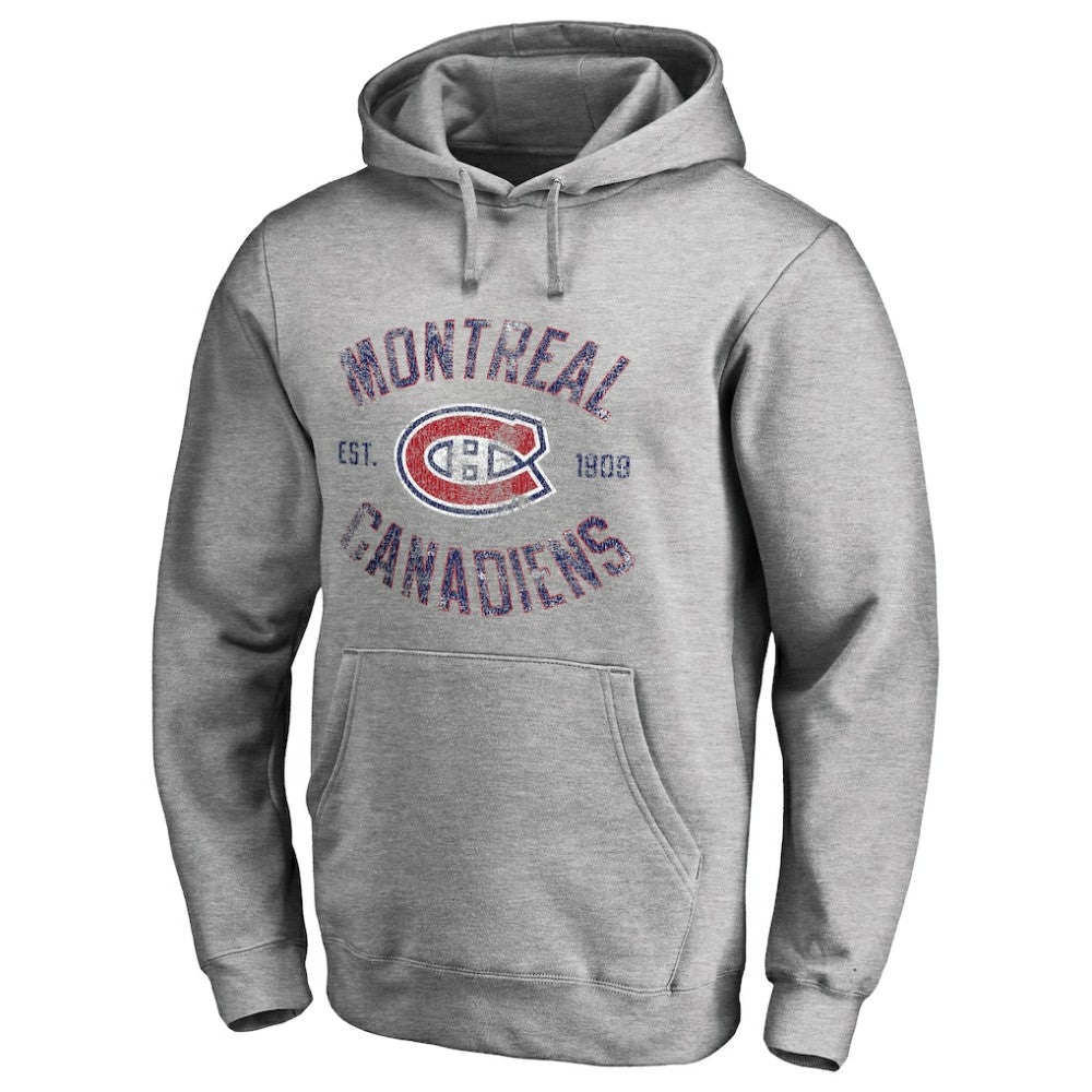 Montreal Canadiens Heritage Pullover Hoodie - Ash - NHL