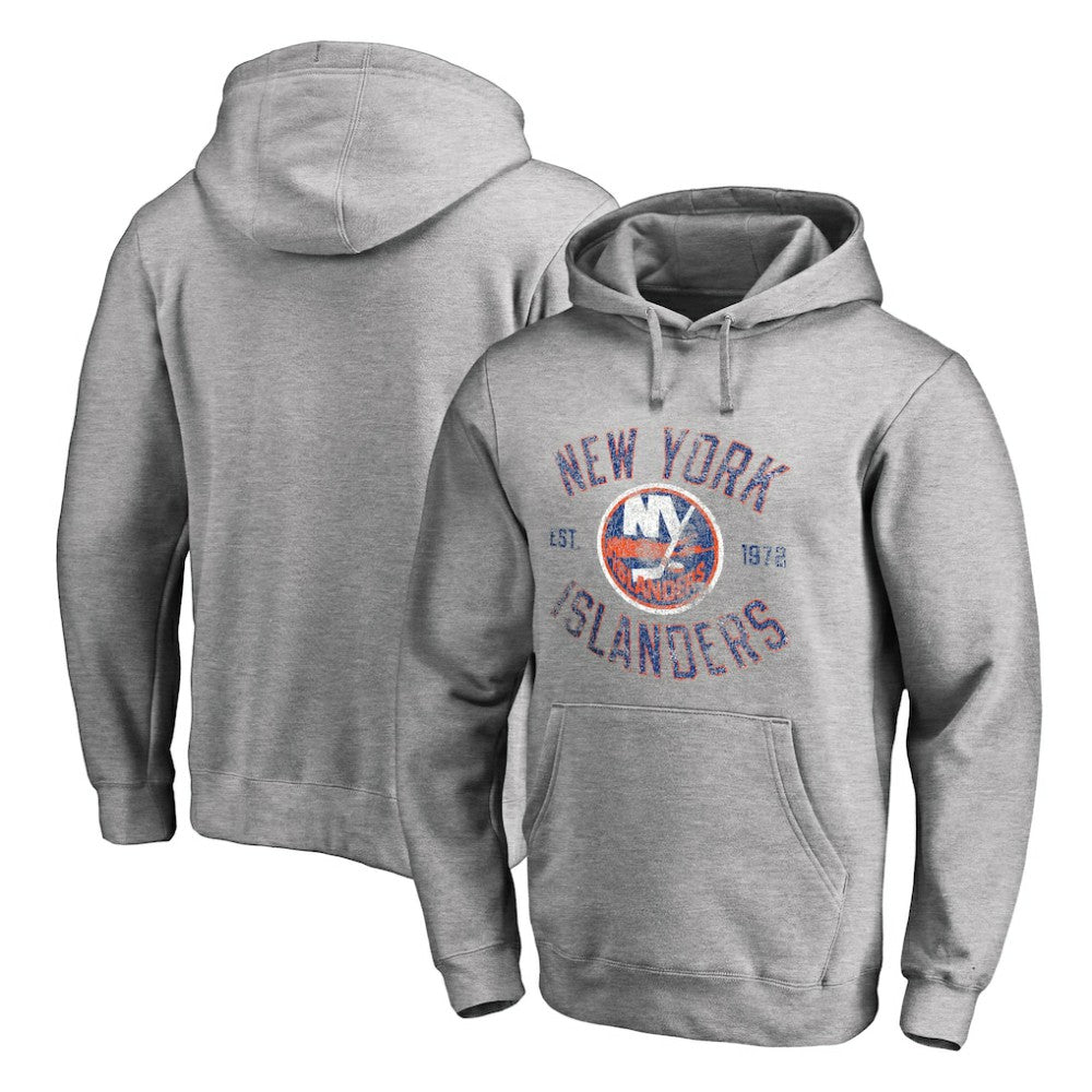 New York Islanders Heritage Pullover Hoodie - Ash - NHL