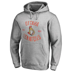 Ottawa Senators Heritage Pullover Hoodie - Ash - NHL