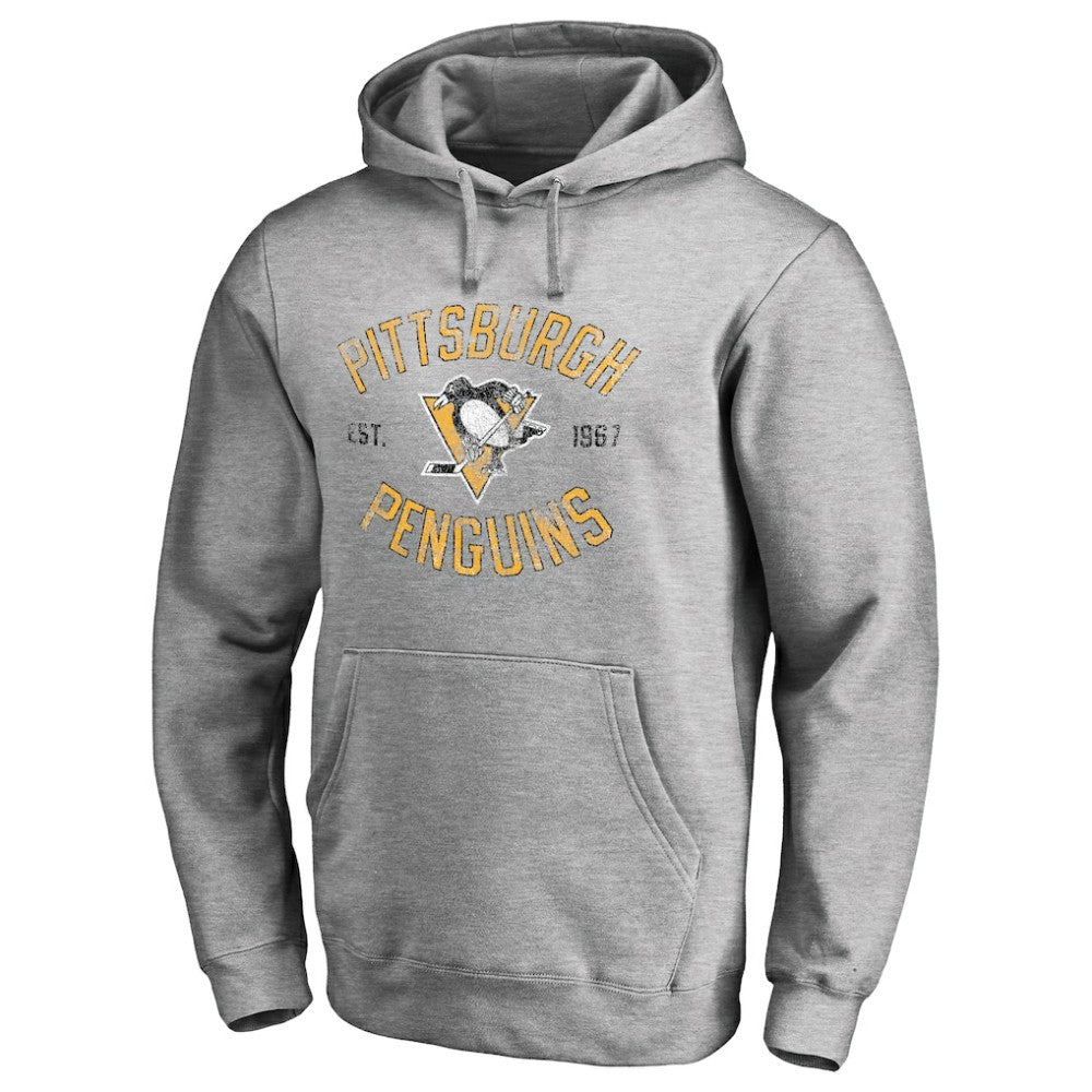 Pittsburgh Penguins Heritage Pullover Hoodie - Ash - NHL