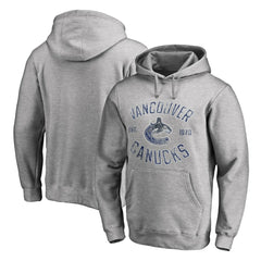 Vancouver Canucks Heritage Pullover Hoodie - Ash - NHL