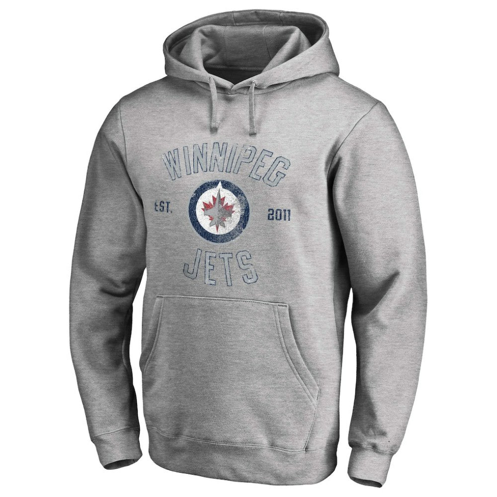 Winnipeg Jets Heritage Pullover Hoodie - Ash - NHL