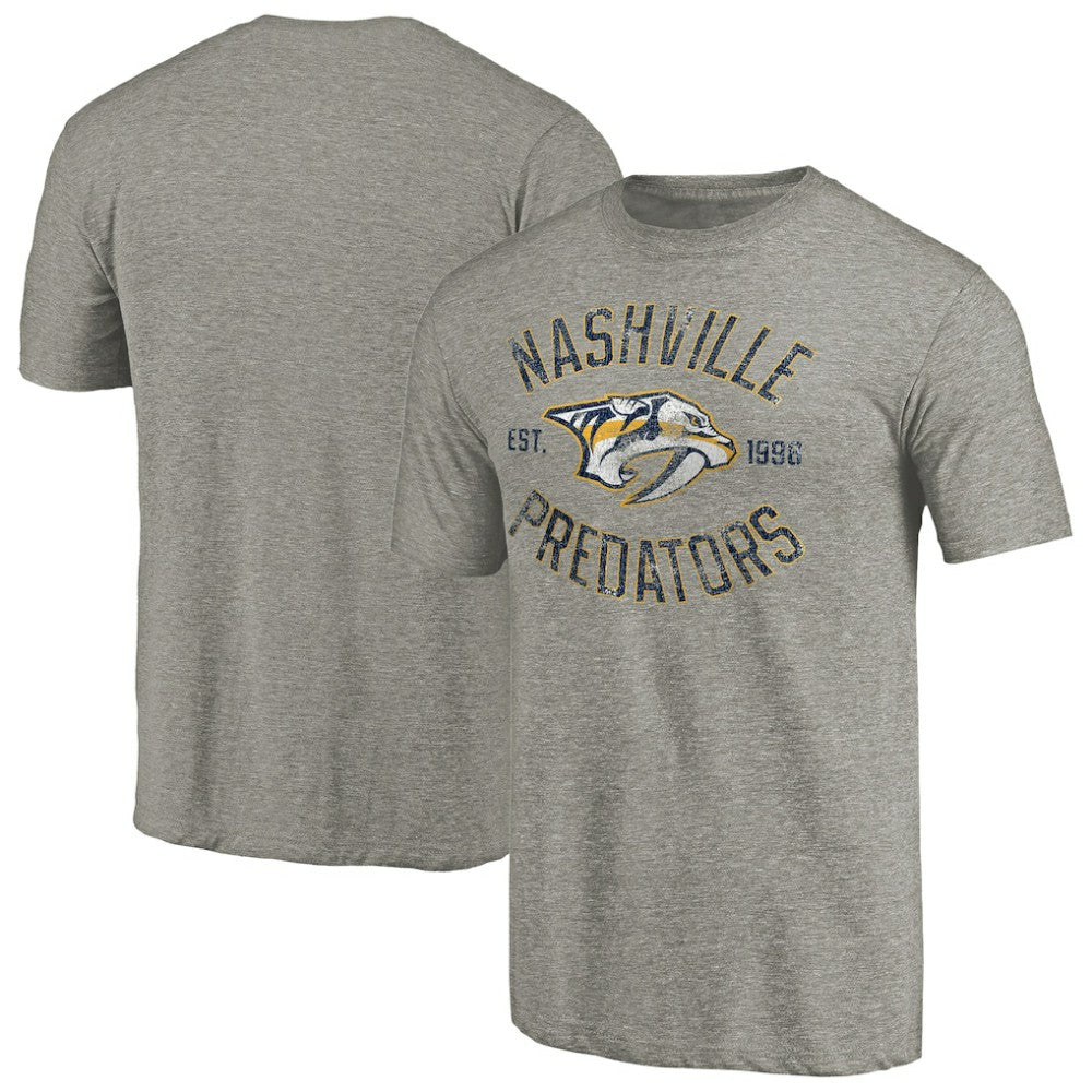 Nashville Predators Heritage Tri-Blend T-Shirt - Ash - NHL
