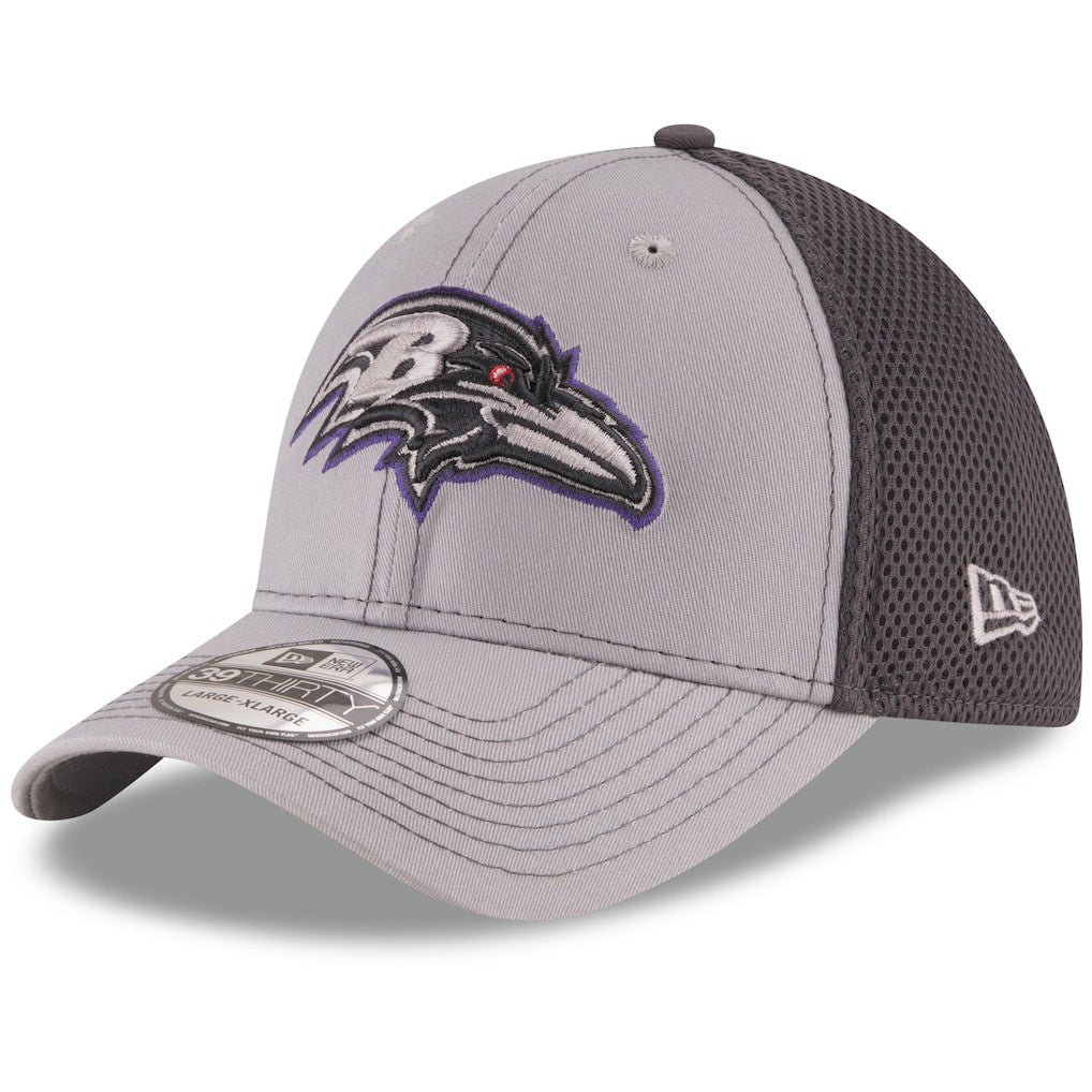 Baltimore Ravens New Era Grayed Out Neo 2 39THIRTY Flex Hat Gray/Graphite | NFL