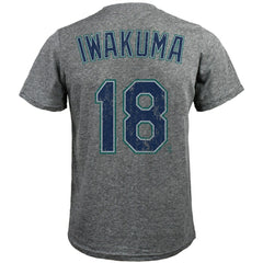 Hisashi Iwakuma Seattle Mariners Majestic Threads Premium Tri-Blend Name & Number T-Shirt - MLB