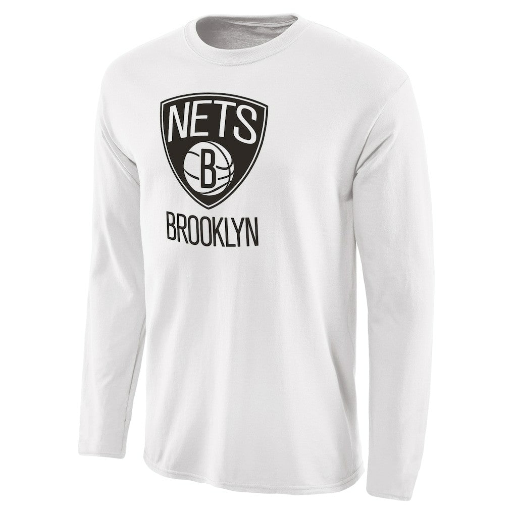 Brooklyn Nets Primary Logo Long Sleeve T-Shirt White - NBA
