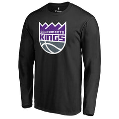 Sacramento Kings Primary Logo Long Sleeve T-Shirt Black - NBA
