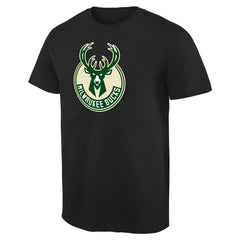 Milwaukee Bucks Primary Logo T-Shirt Black - NBA