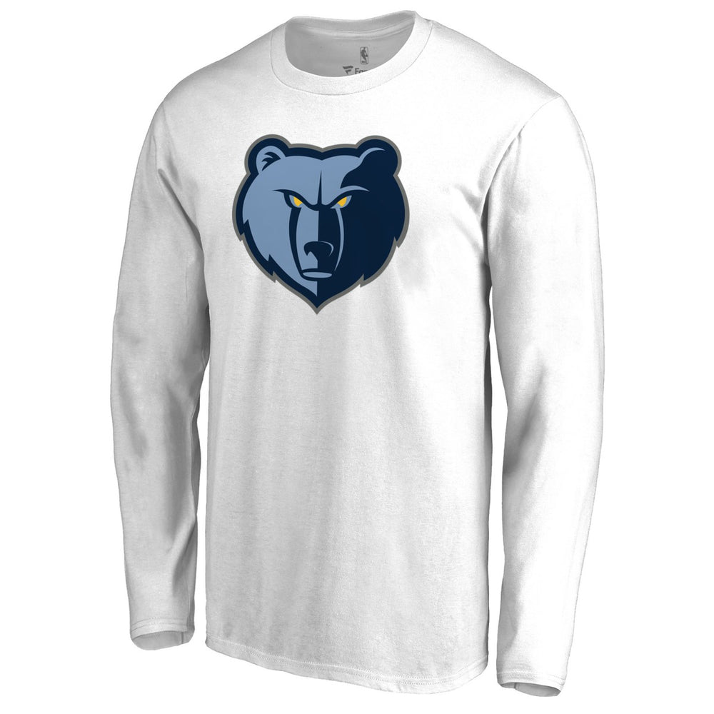 Memphis Grizzlies Primary Logo Long Sleeve T-Shirt White - NBA