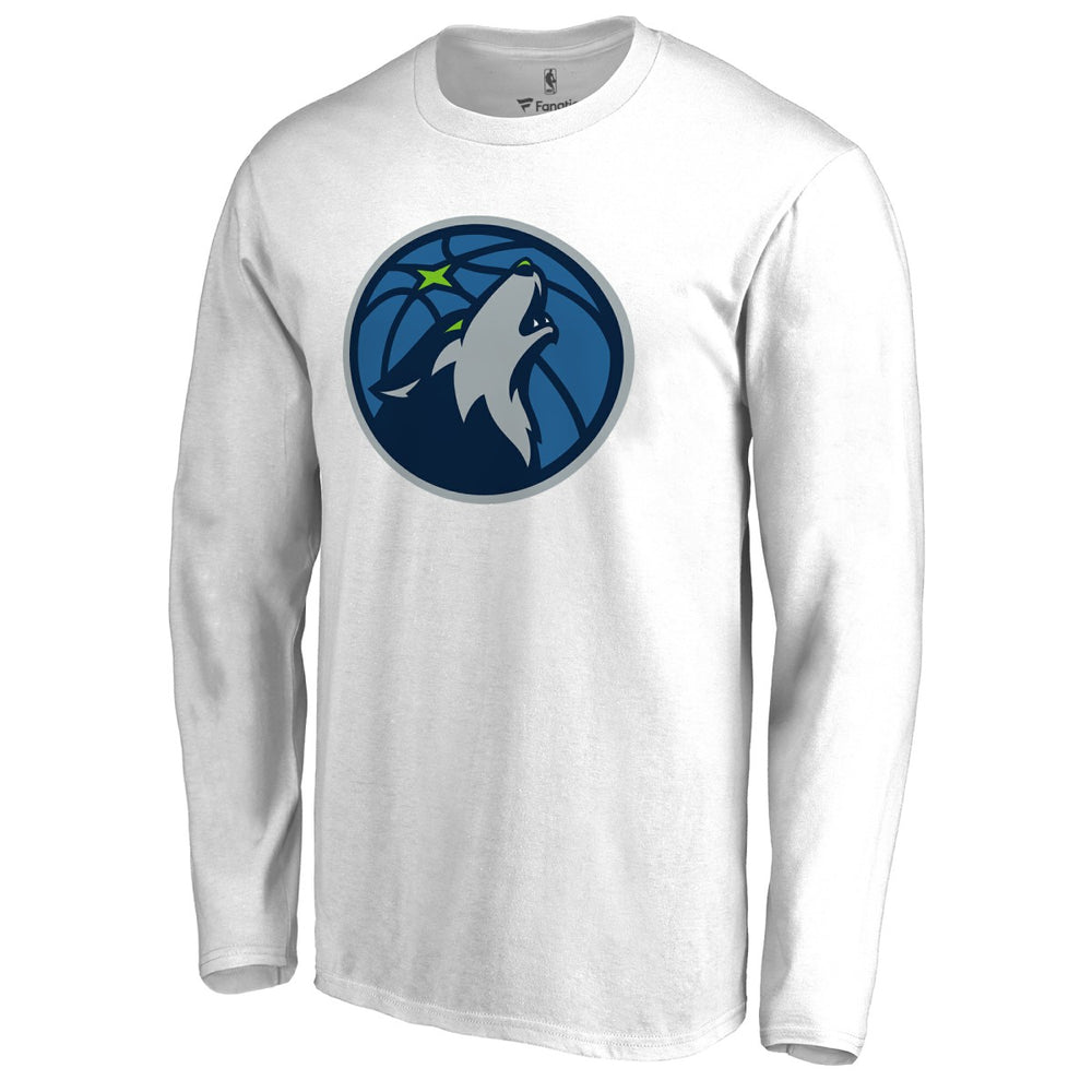 Minnesota Timberwolves Primary Logo Long Sleeve T-Shirt White - NBA
