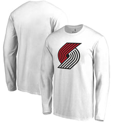 Portland Trail Blazers Primary Logo Long Sleeve T-Shirt White - NBA