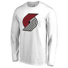 Portland Trail Blazers Primary Logo Long Sleeve T-Shirt White - NBA