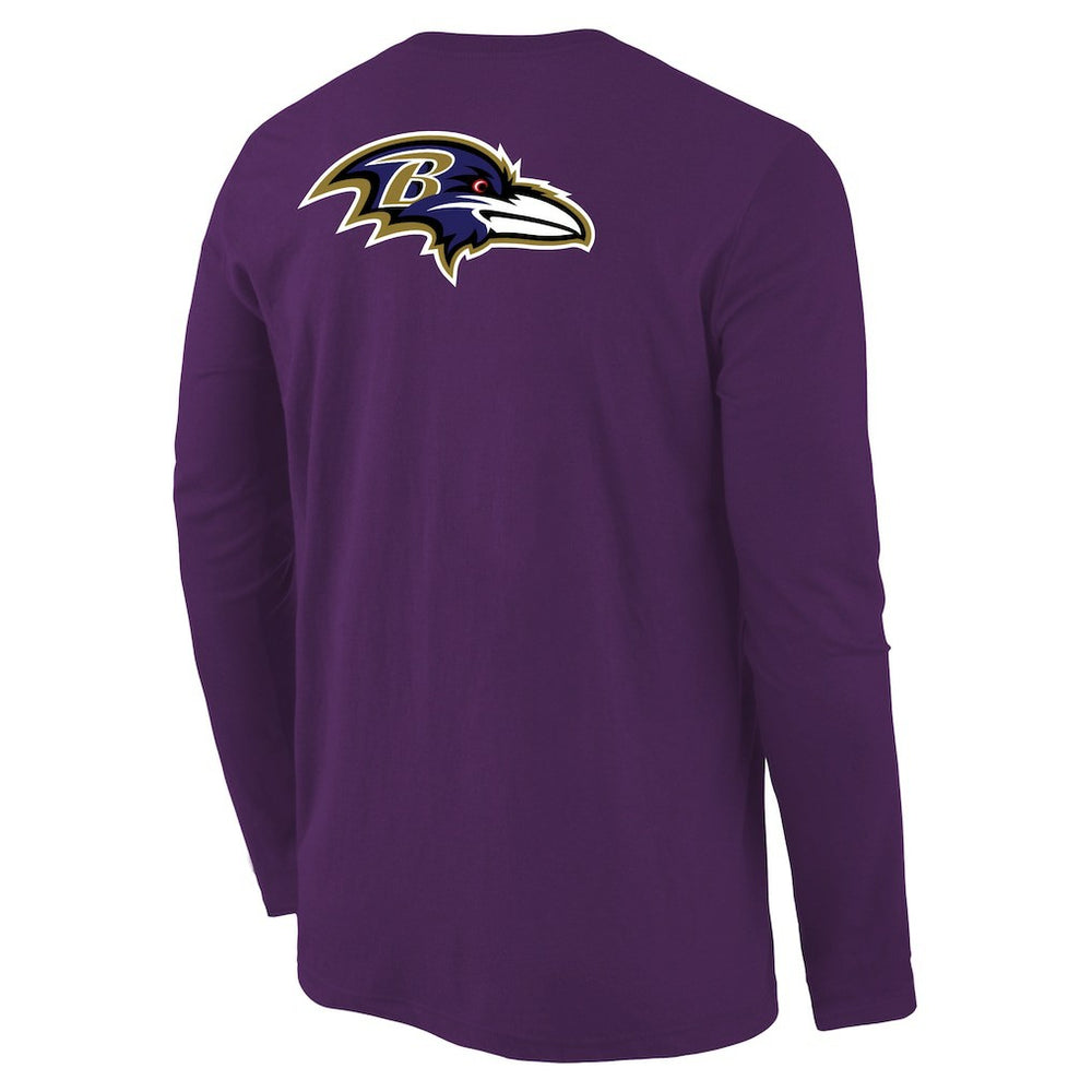 Men's Baltimore Ravens Purple Statement Long Sleeve T-Shirt | NFL