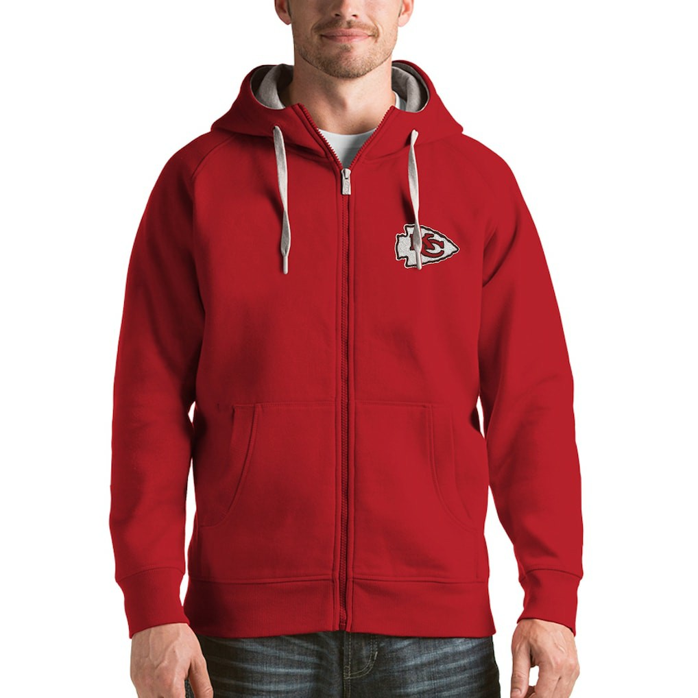 Kansas City Chiefs Antigua Victory Full-Zip Hoodie Red | NFL