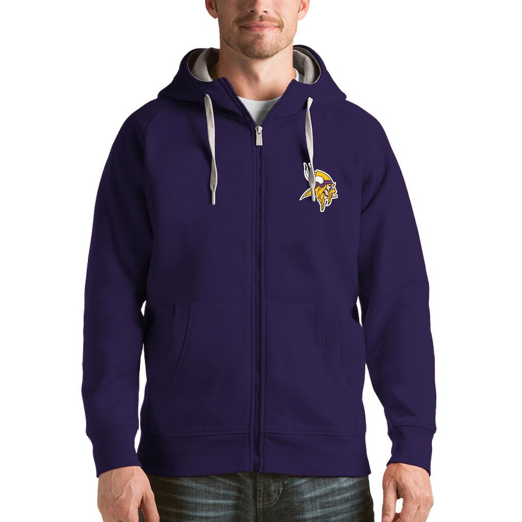Minnesota Vikings Antigua Victory Full-Zip Hoodie Purple | NFL