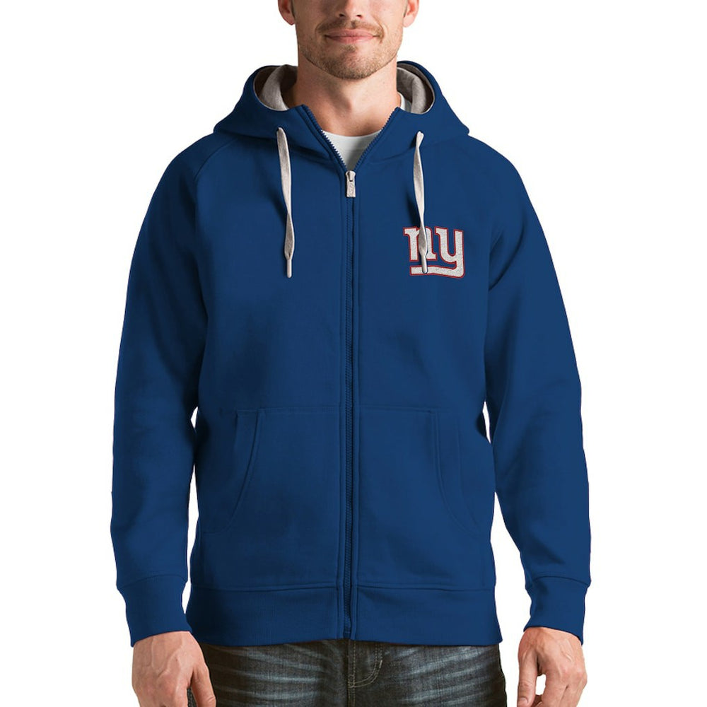 New York Giants Antigua Victory Full-Zip Hoodie Royal | NFL
