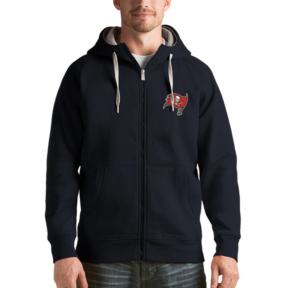 Tampa Bay Buccaneers Antigua Victory Full-Zip Hoodie Charcoal | NFL