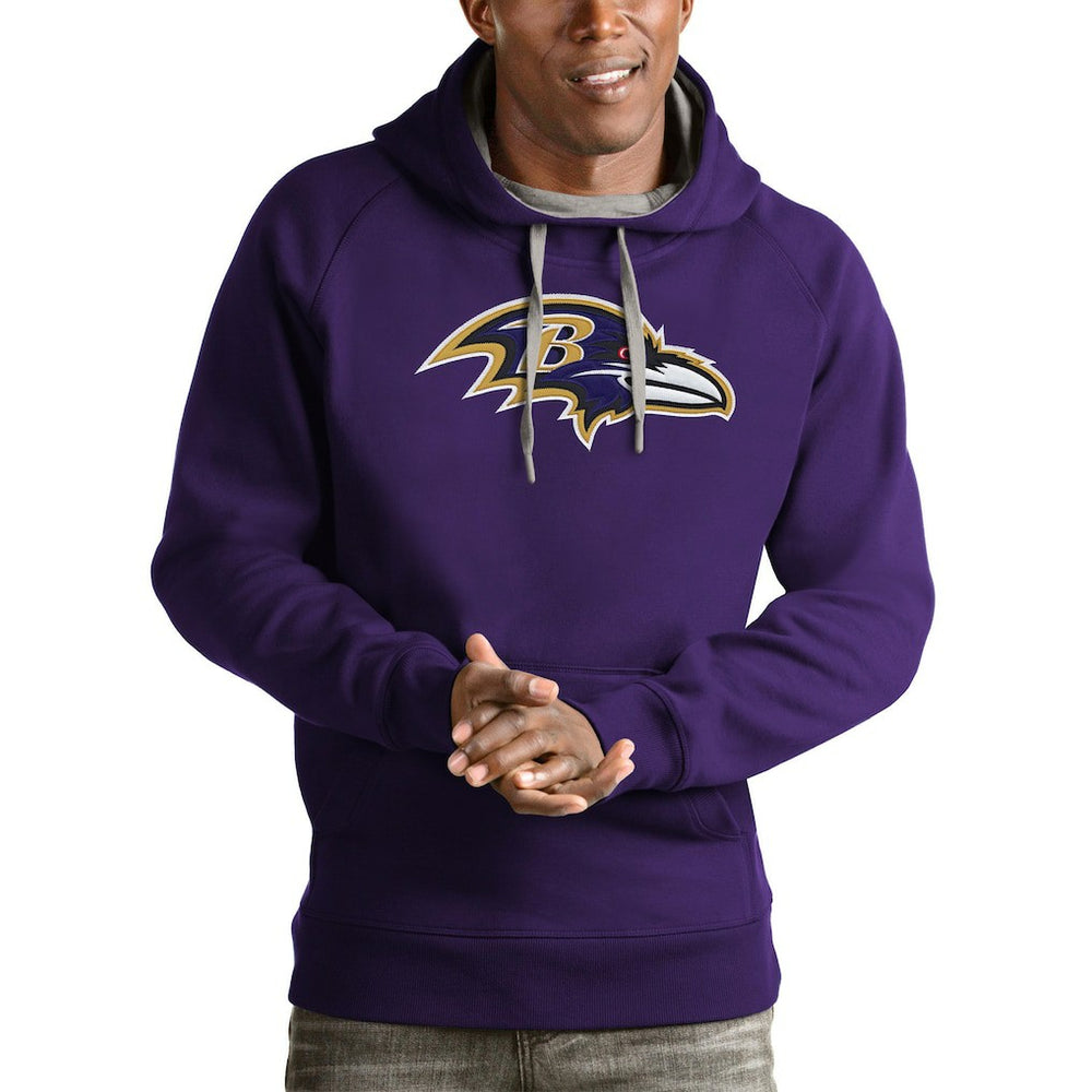 Baltimore Ravens Antigua Victory Pullover Hoodie Purple | NFL