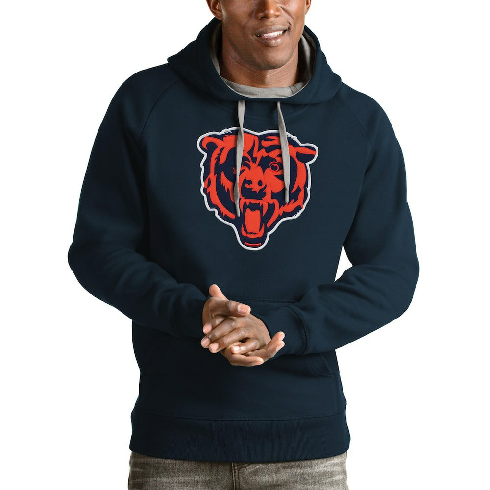 Chicago Bears Antigua Victory Pullover Hoodie Navy | NFL