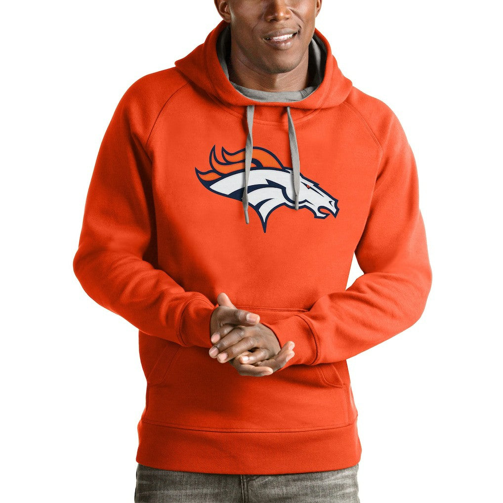 Denver Broncos Antigua Victory Pullover Hoodie Orange | NFL