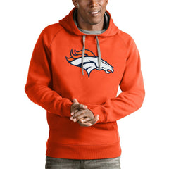 Denver Broncos Antigua Victory Pullover Hoodie Orange | NFL