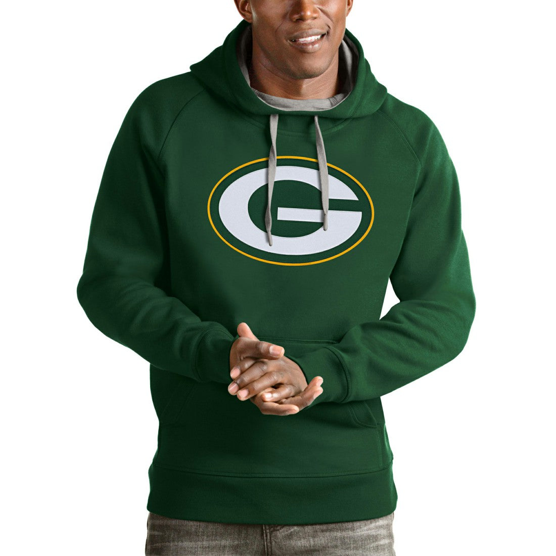Green Bay Packers Antigua Victory Pullover Hoodie Green | NFL