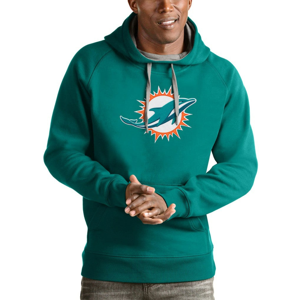 Miami Dolphins Antigua Victory Pullover Hoodie Aqua | NFL