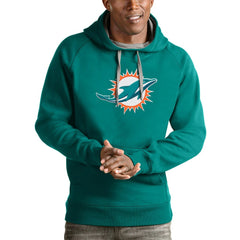 Miami Dolphins Antigua Victory Pullover Hoodie Aqua | NFL