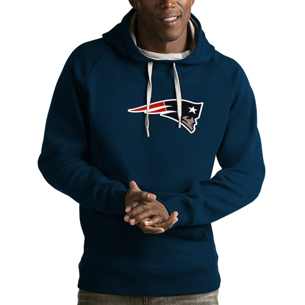 New England Patriots Antigua Victory Pullover Hoodie Navy | NFL