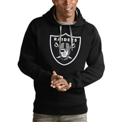 Las Vegas Raiders Antigua Victory Pullover Hoodie Black | NFL