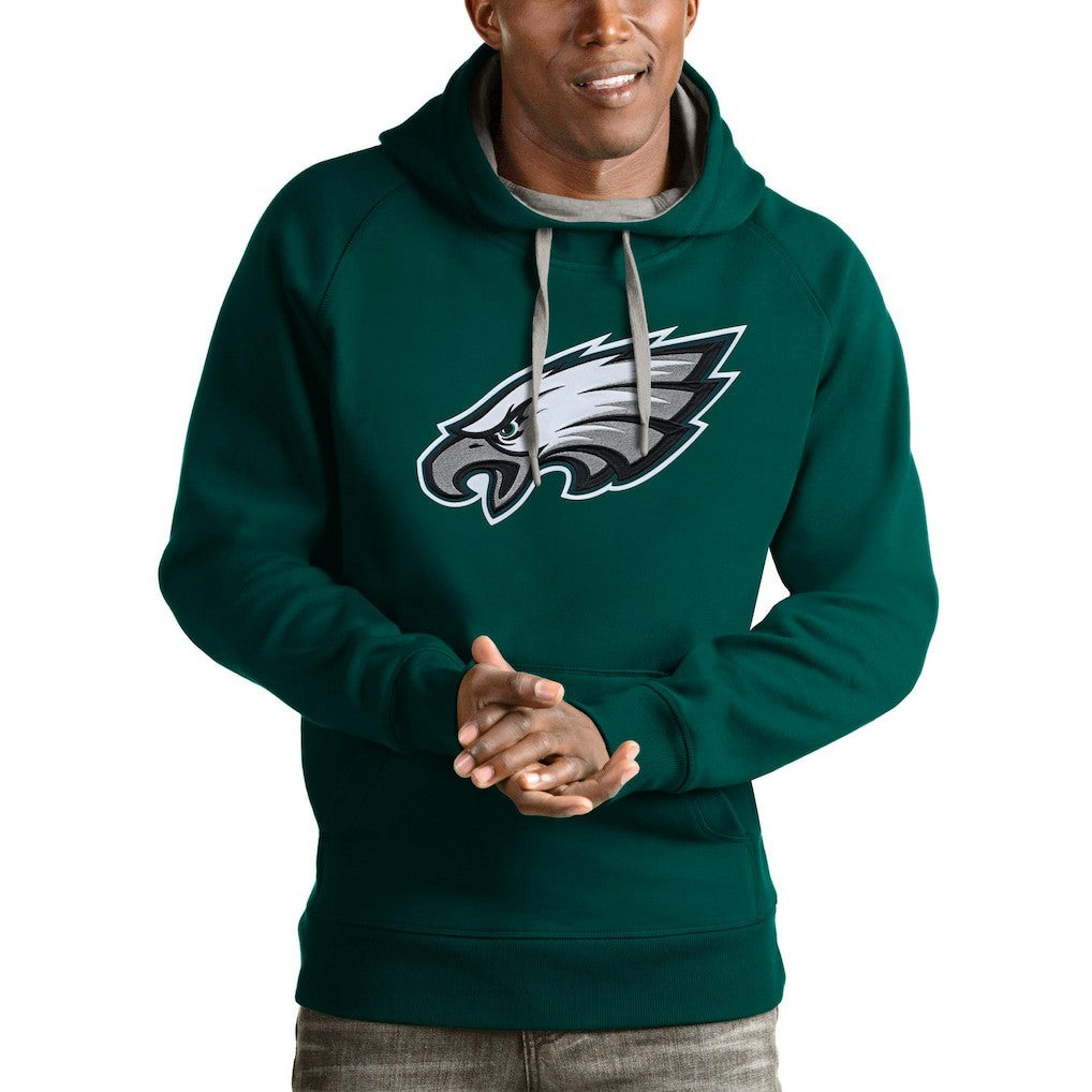 Philadelphia Eagles Antigua Victory Pullover Hoodie Midnight Green | NFL
