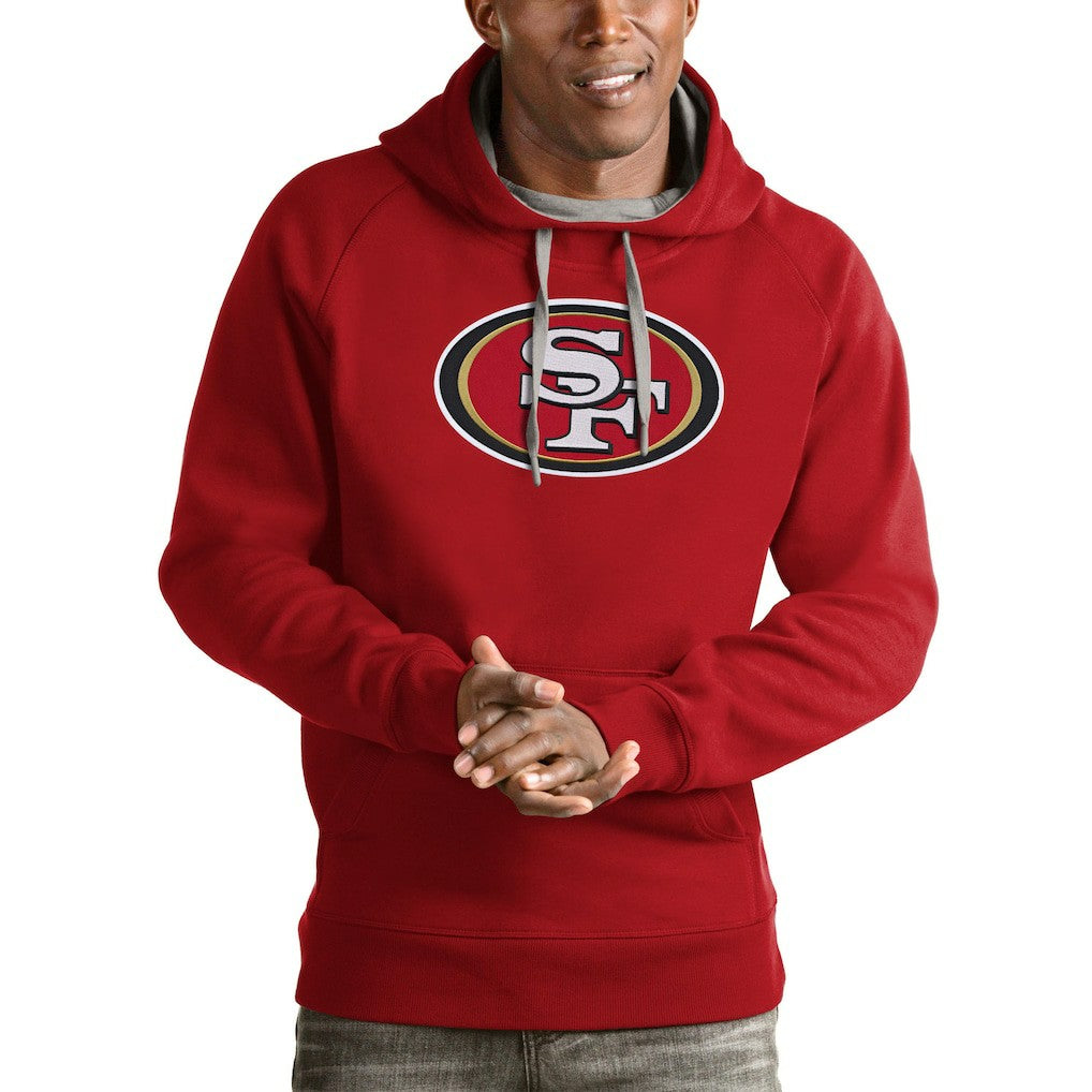 San Francisco 49ers Antigua Victory Pullover Hoodie Scarlet | NFL
