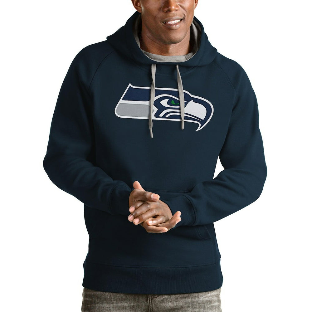 Seattle Seahawks Antigua Victory Pullover Hoodie College Navy | NFL