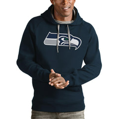 Seattle Seahawks Antigua Victory Pullover Hoodie College Navy | NFL