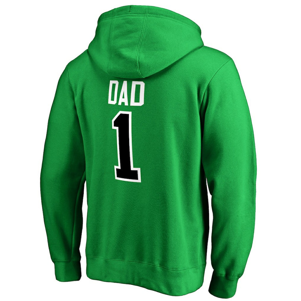 Boston Celtics #1 Dad Pullover Hoodie Kelly Green - NBA