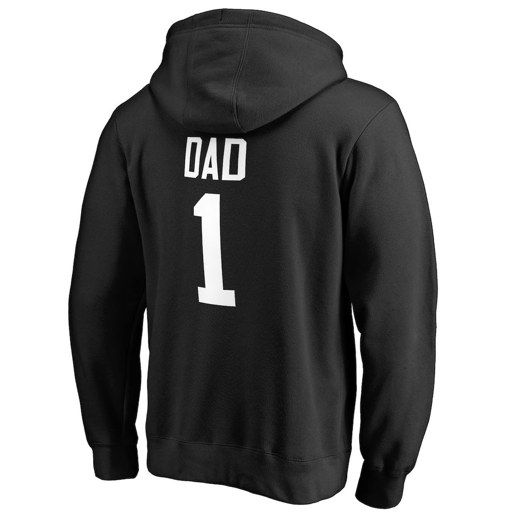 Brooklyn Nets #1 Dad Pullover Hoodie Black - NBA