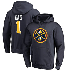 Denver Nuggets #1 Dad Pullover Hoodie Navy - NBA
