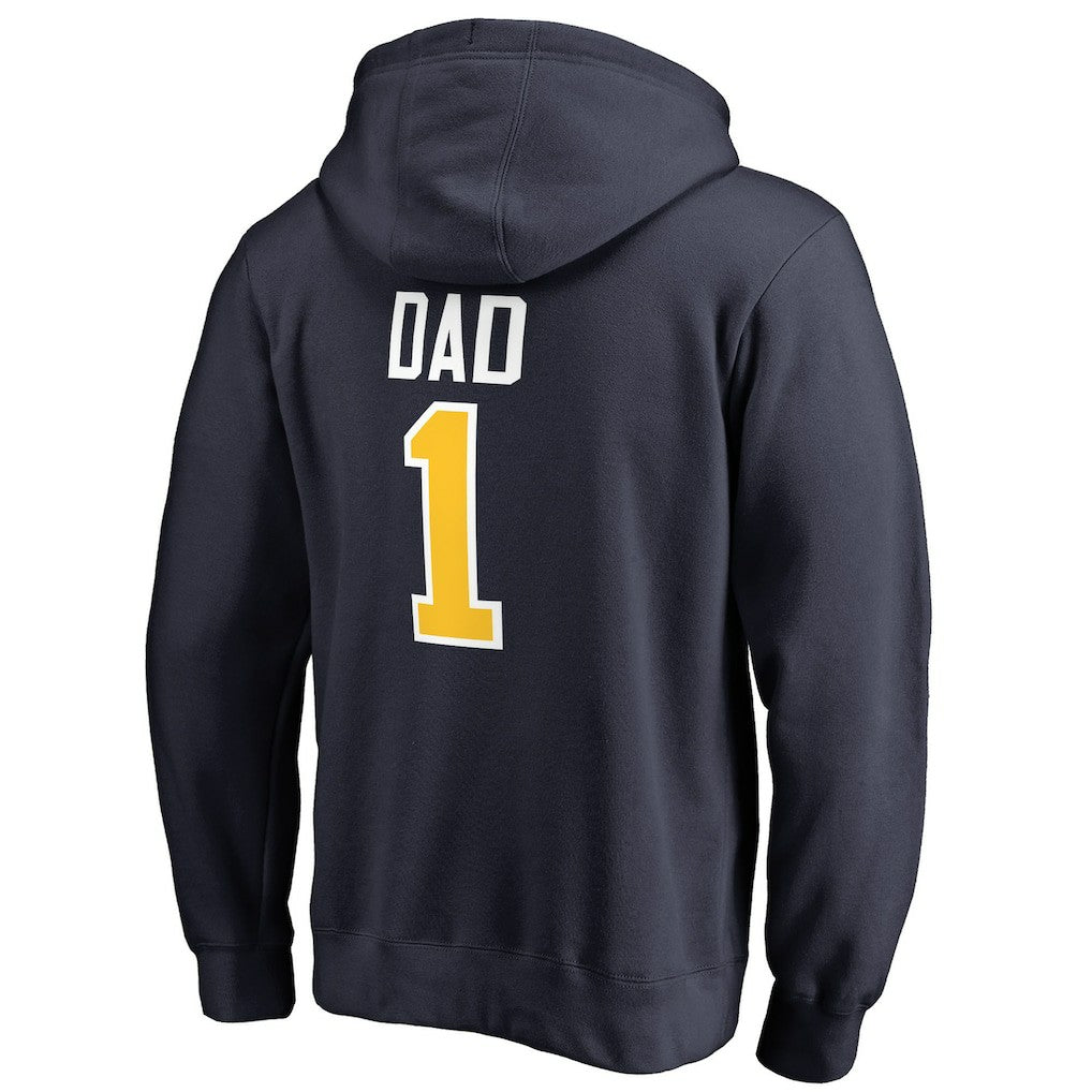 Denver Nuggets #1 Dad Pullover Hoodie Navy - NBA