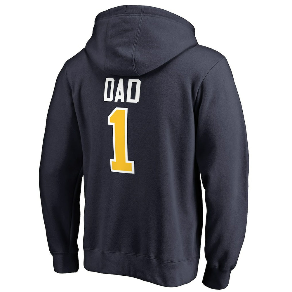 Denver Nuggets #1 Dad Pullover Hoodie Navy - NBA