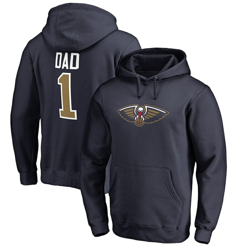 New Orleans Pelicans #1 Dad Pullover Hoodie Navy - NBA