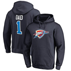 Oklahoma City Thunder #1 Dad Pullover Hoodie Navy - NBA
