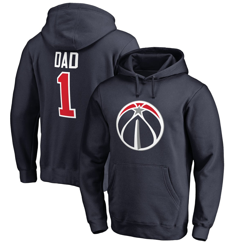 Washington Wizards #1 Dad Pullover Hoodie Navy - NBA