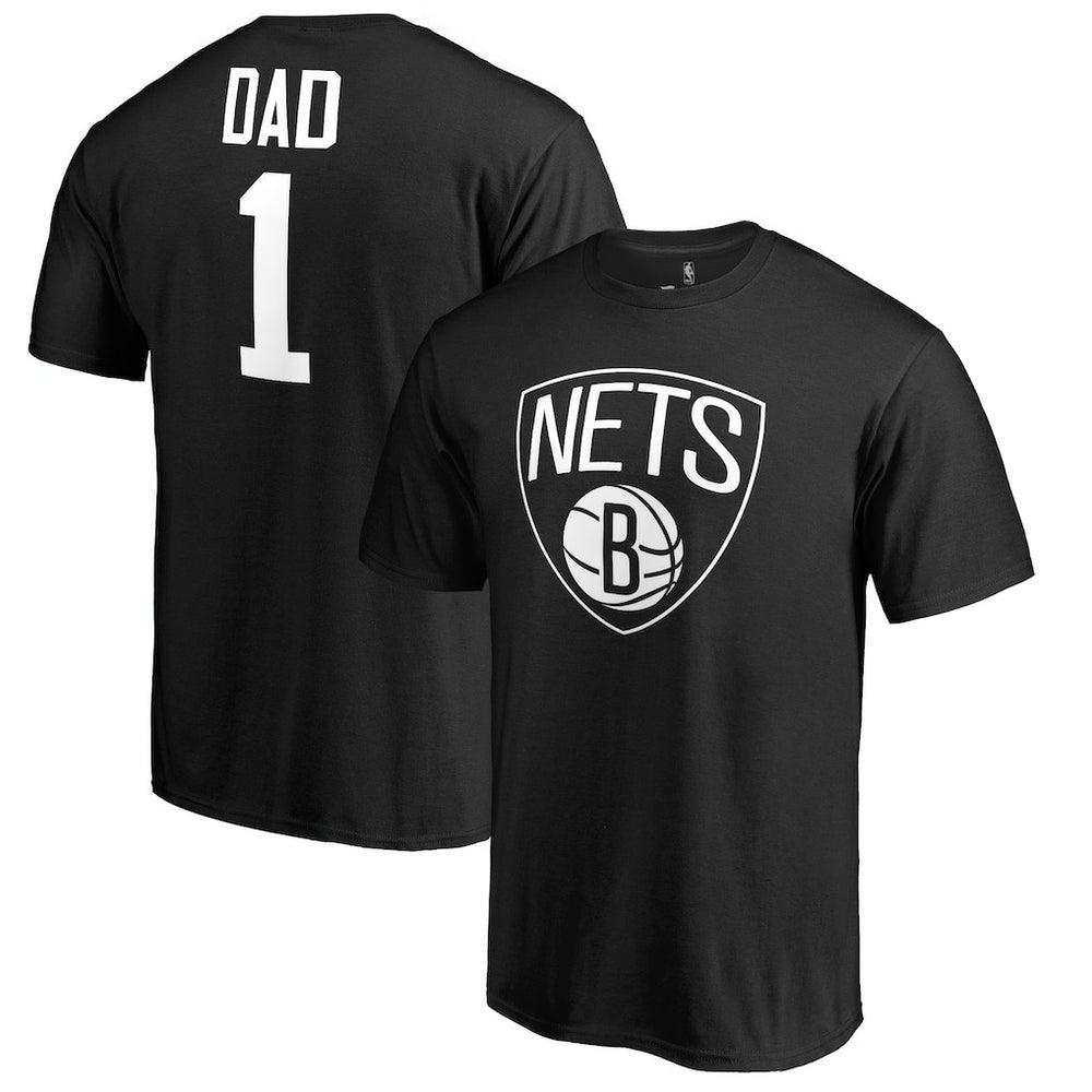 Brooklyn Nets #1 Dad T-Shirt Black - NBA