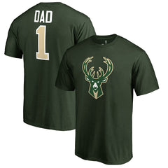 Milwaukee Bucks #1 Dad T-Shirt Green - NBA