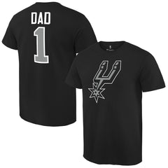 San Antonio Spurs #1 Dad T-Shirt Black - NBA