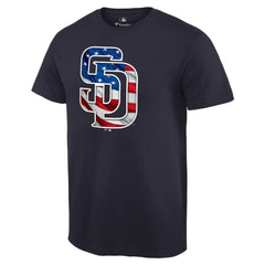 San Diego Padres Memorial Day Banner Wave Logo T-Shirt - MLB
