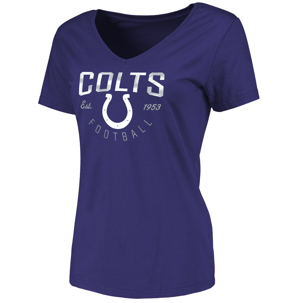 Indianapolis Colts Women's Live For It V-Neck T-Shirt Royal | NFL