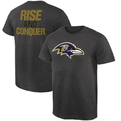Baltimore Ravens Rally Logo T-Shirt Heathered Gray | NFL