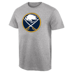 Buffalo Sabres Team Primary Logo T-Shirt - Ash - NHL