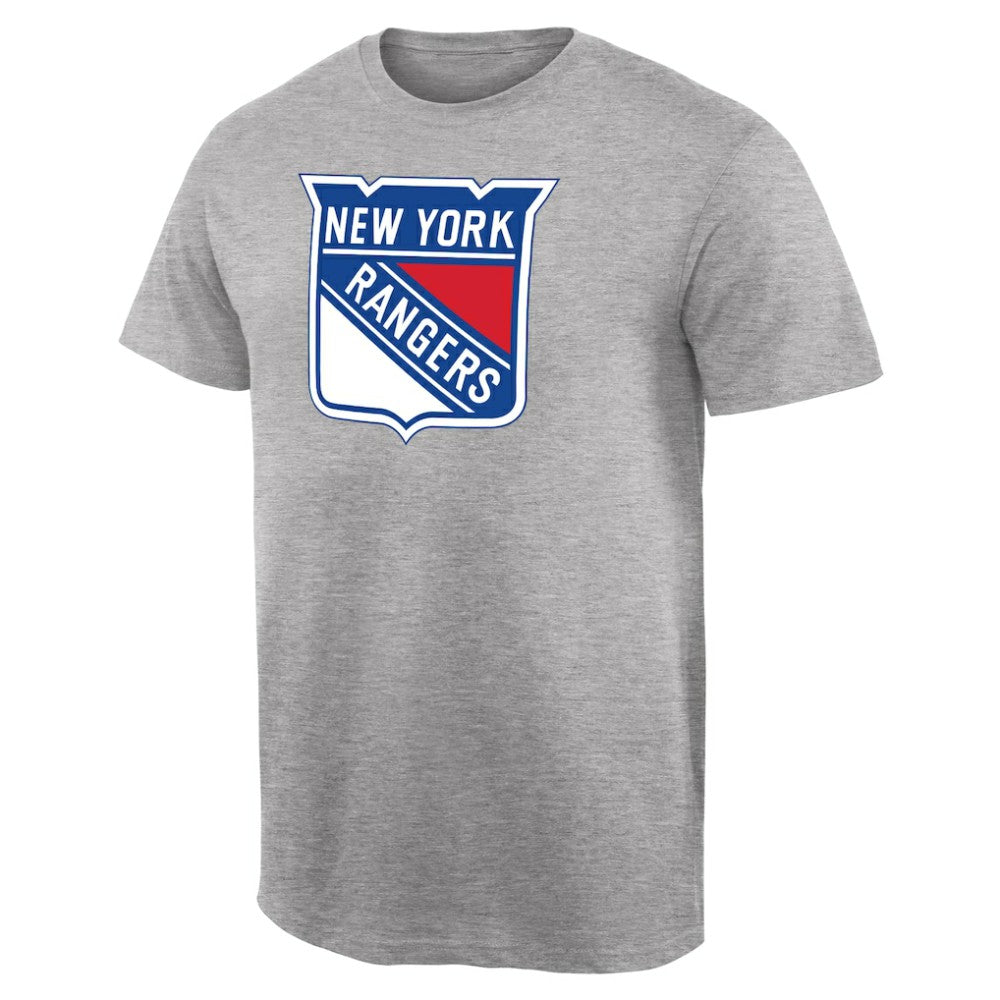 New York Rangers Team Primary Logo T-Shirt - Ash - NHL